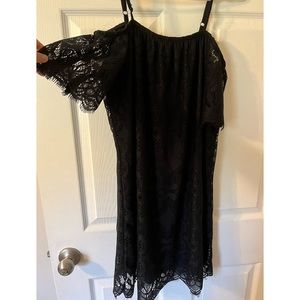 Black off the shoulder lace dress